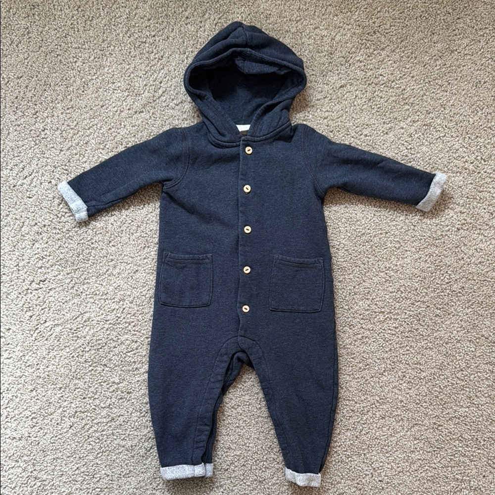 H&M Cozy Navy Blue  One Piece (9-12mth)